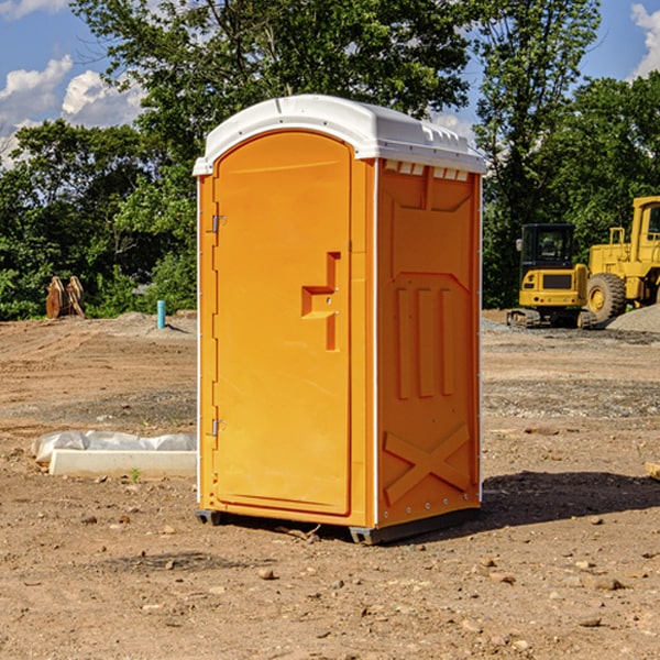 how often are the porta potties cleaned and serviced during a rental period in Barker Heights North Carolina